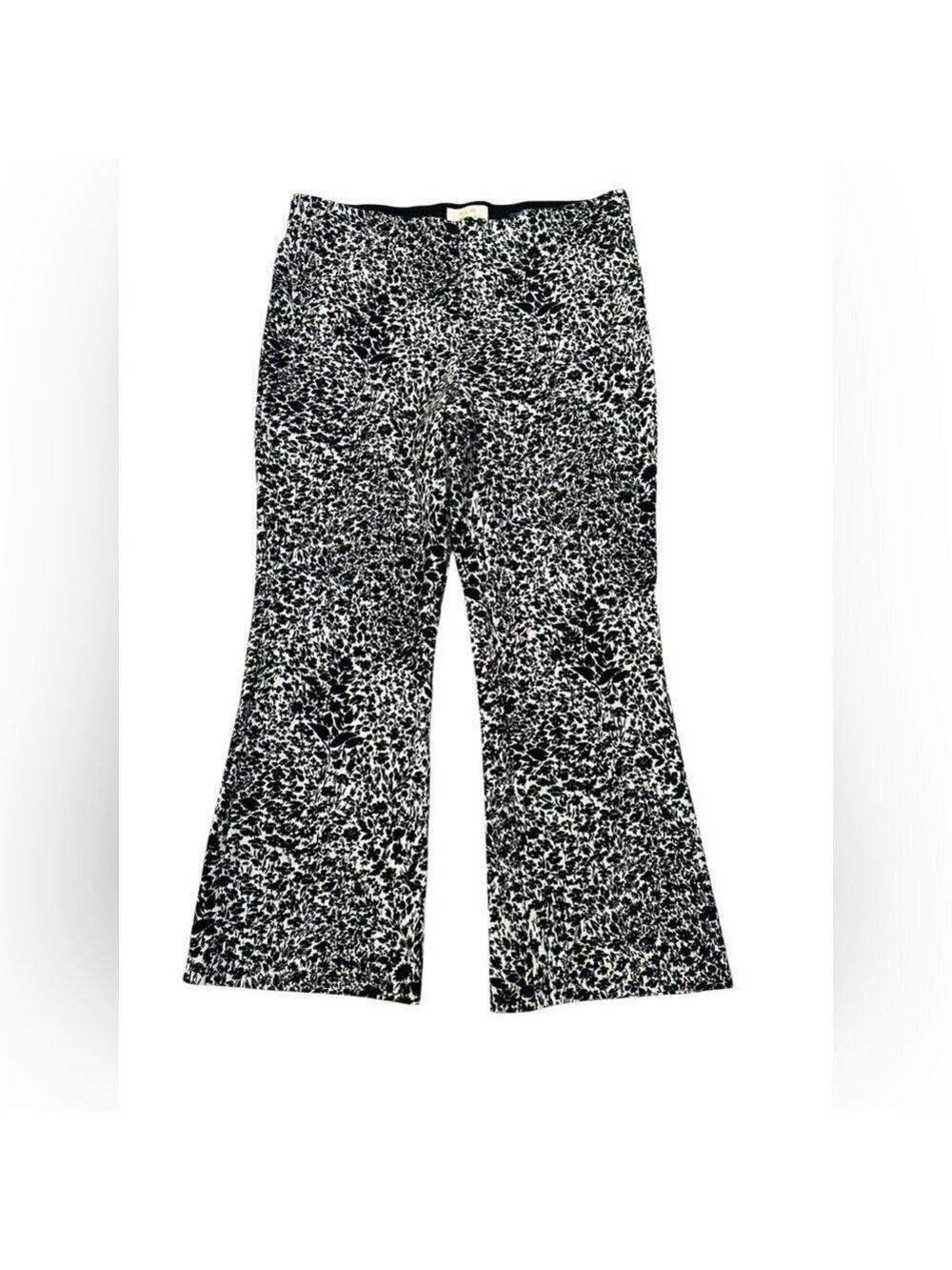 Maeve by Anthropologie Fleur Margot Pants Black and white floral cropped size M
